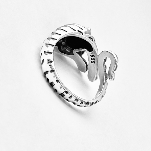 Sterling Silver Wraparound Delicate Tiger Ring, Silver Rings, Animal Zoo, Tigers - Picture 15 of 15